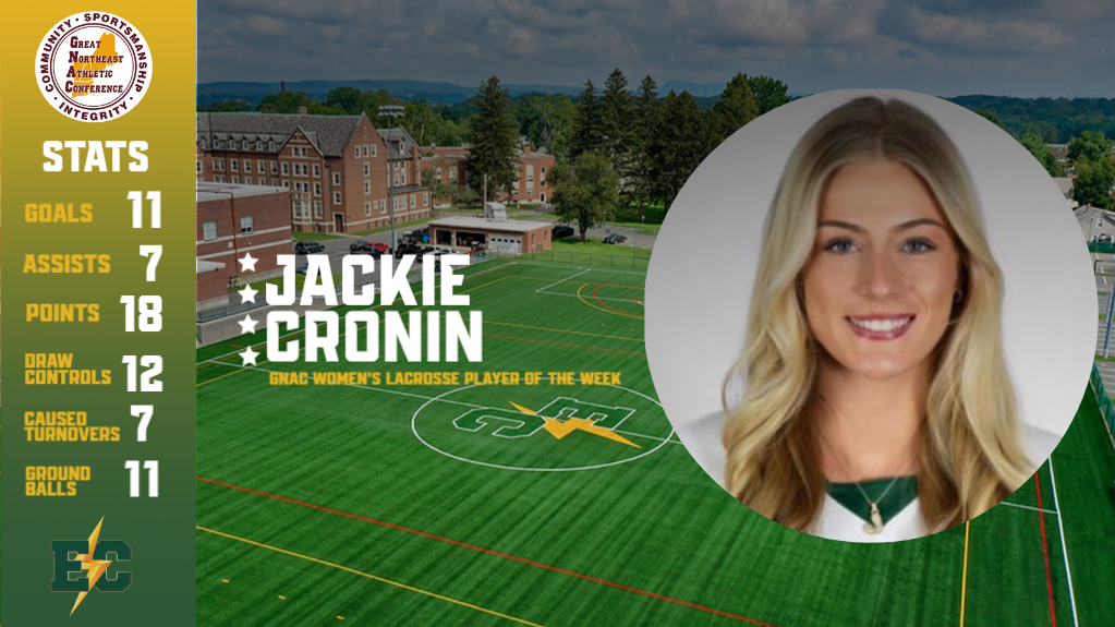 Cronin Named GNAC Women's Lacrosse Player of the Week