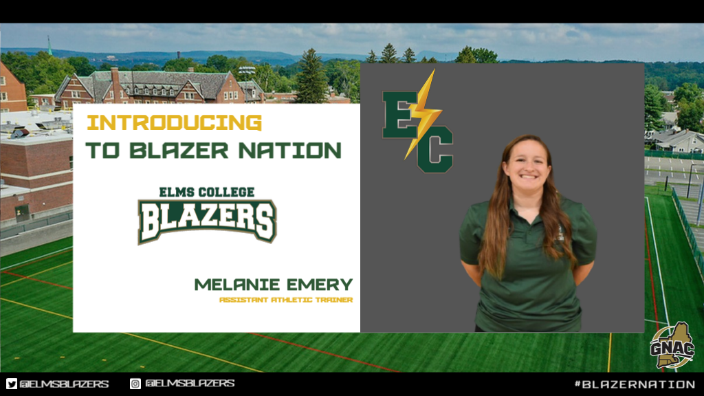 Elms Athletics Names Emery as Assistant Athletic Trainer