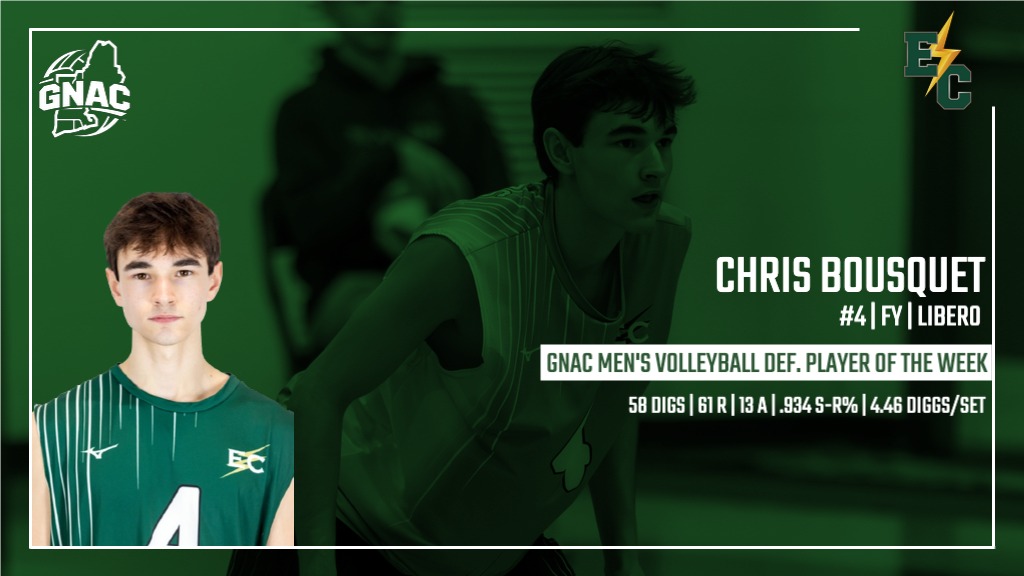 Bousquet Named GNAC Men's Volleyball Defensive Player of the Week