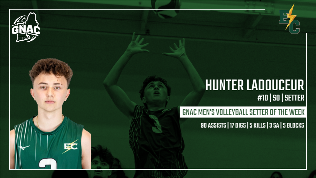 Ladouceur Earns GNAC Men's Volleyball Setter of the Week