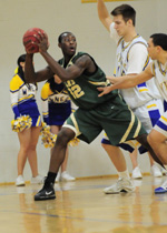 No. 2 Mens Basketball Surges Past No. 3 Wheelock College, 66-62