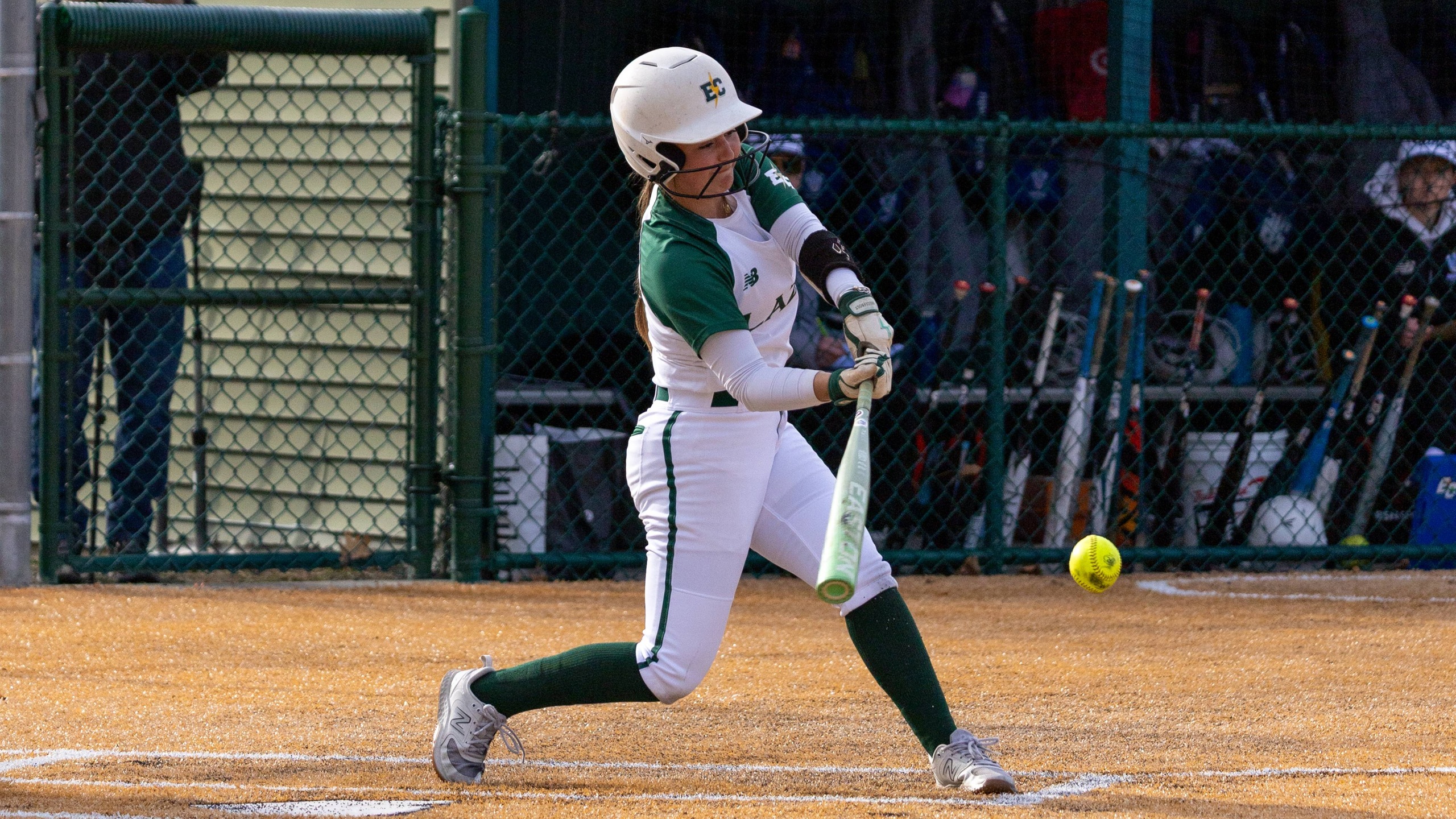 Softball Splits Doubleheader Against Lasell for First Win of the Season