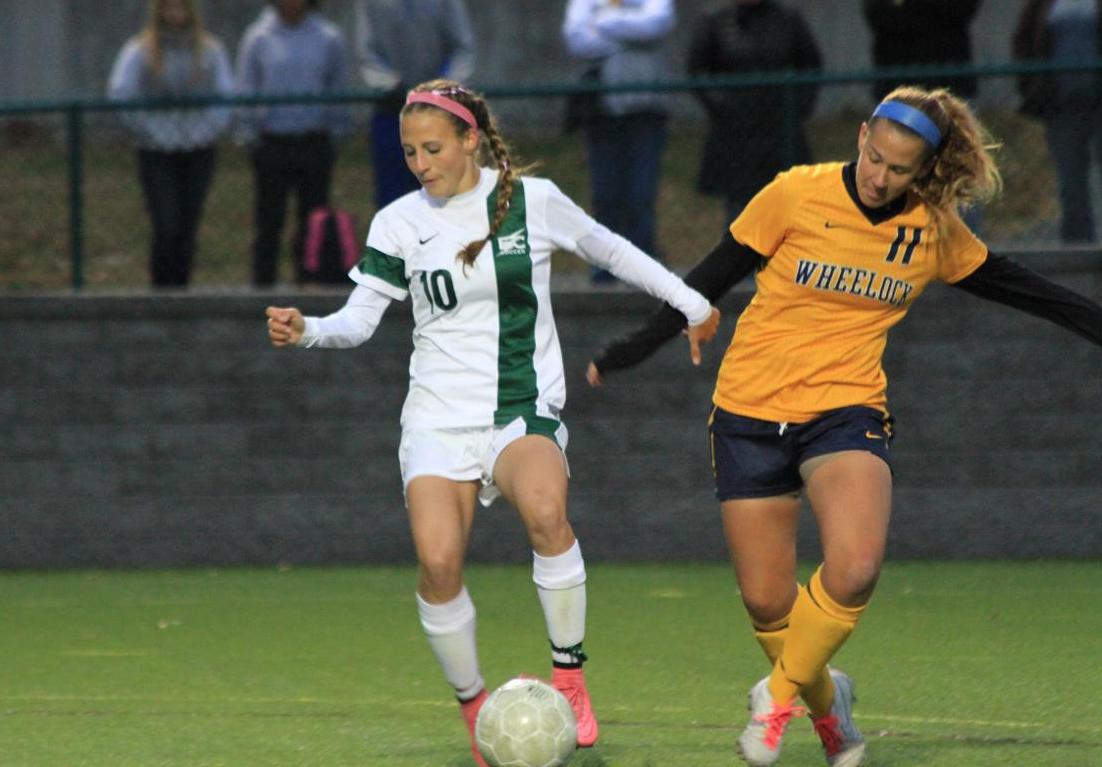 Women's Soccer Blanks Wheelock Behind Voight's Hat Trick