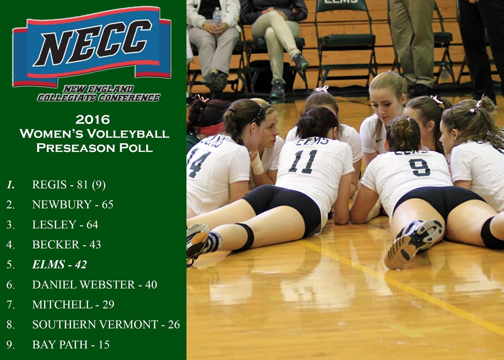 Women's Volleyball Slotted Fifth in NECC Preseason Poll
